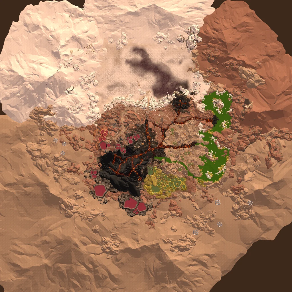 Mapa completo de Desierto Corrupto