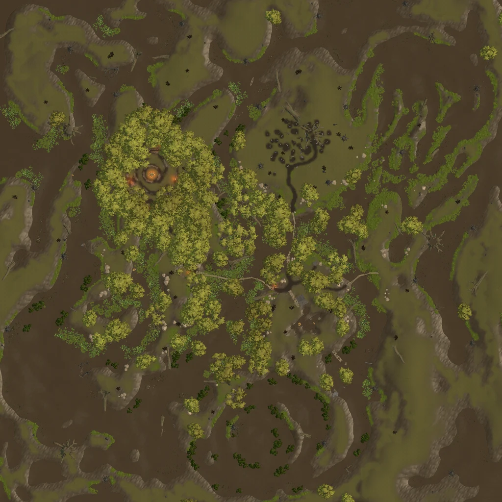 Vollständige Karte von Sumpfiges Moor